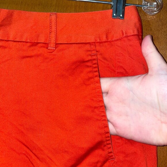 Banana Republic Womens Martin Fit OrangeShorts Size 6 - Picture 2 of 5